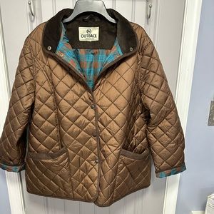 Women’s Outback Trading Co. Brown & Turquoise Barn Jacket Size 2x